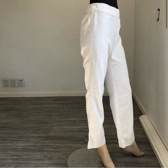 PLAZA PANT By City DKNY old white linen pants S:2 - Picture 2 of 15